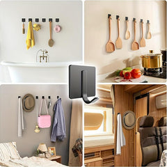 Stainless Steel Coat Hook Bathroom Punch Wall Metal Hook