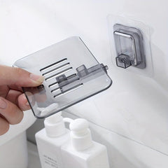 Bathroom Soap Holder Plastic Drain Soap Tray Wall Mounted Soap Dish