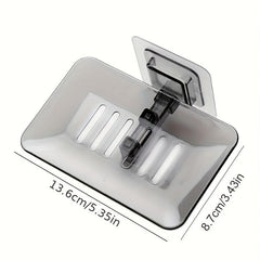 Bathroom Soap Holder Plastic Drain Soap Tray Wall Mounted Soap Dish