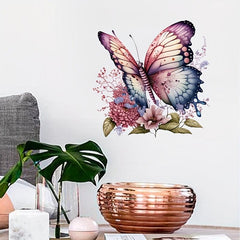 Fun Floral Butterfly Toilet Seat Decal Bathroom Decoration Tool