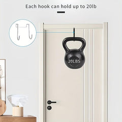 3pcs Stainless Steel Over Door Hanger Hook Heavy Duty Hanging Clothes