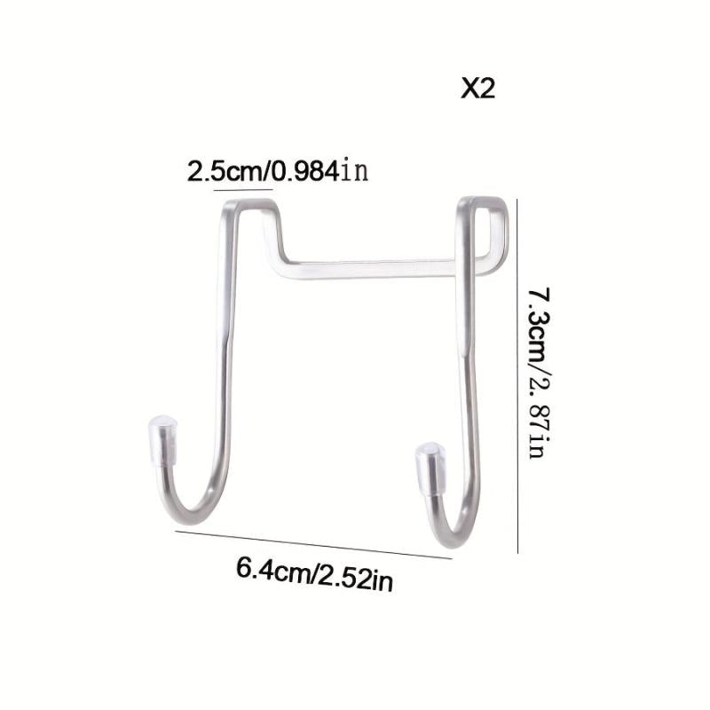 3pcs Stainless Steel Over Door Hanger Hook Heavy Duty Hanging Clothes