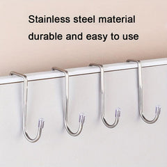 3pcs Stainless Steel Over Door Hanger Hook Heavy Duty Hanging Clothes