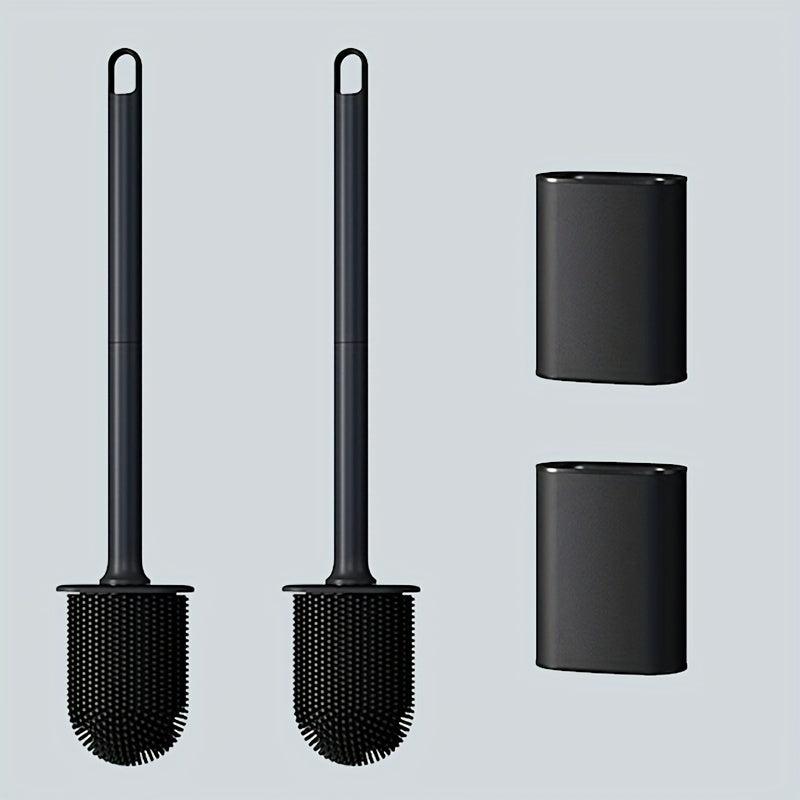 Stainless Steel Toilet Brush 360 No Dead Angle Stain Removal Leak-proof Base