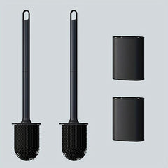 Stainless Steel Toilet Brush 360 No Dead Angle Stain Removal Leak-proof Base