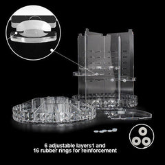 360 Degree Transparent Acrylic Makeup Rack Skin Care Cosmetic Storage Shelf