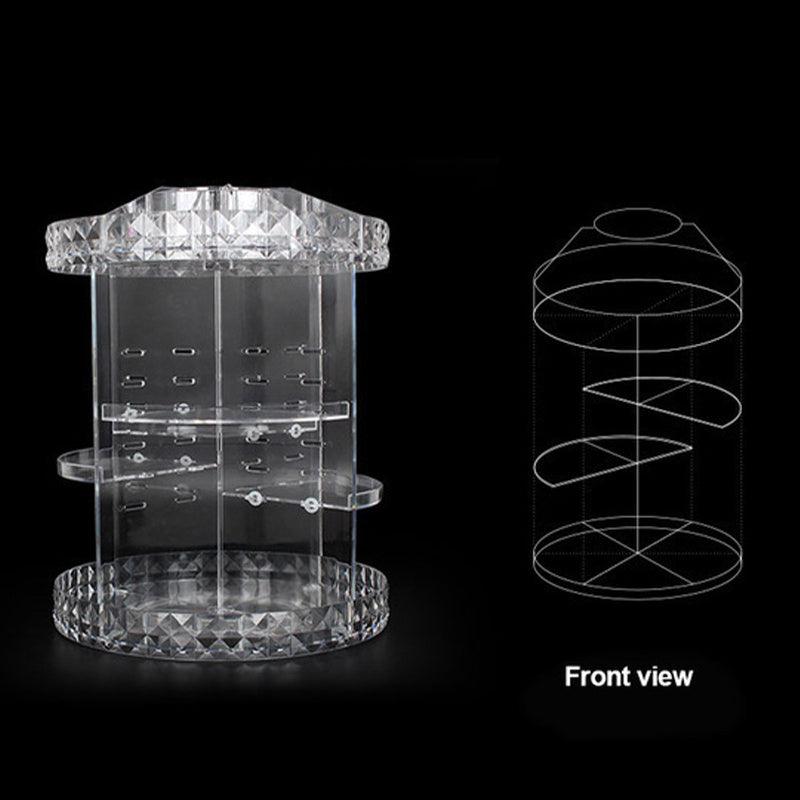 360 Degree Transparent Acrylic Makeup Rack Skin Care Cosmetic Storage Shelf