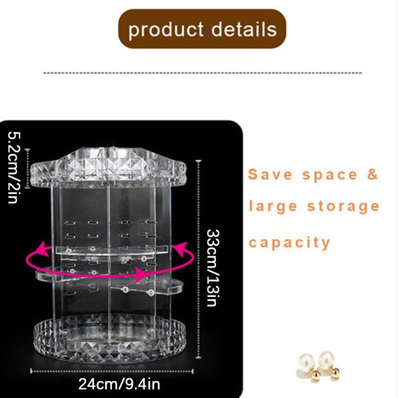 360 Degree Transparent Acrylic Makeup Rack Skin Care Cosmetic Storage Shelf