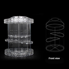 360 Degree Transparent Acrylic Makeup Rack Skin Care Cosmetic Storage Shelf
