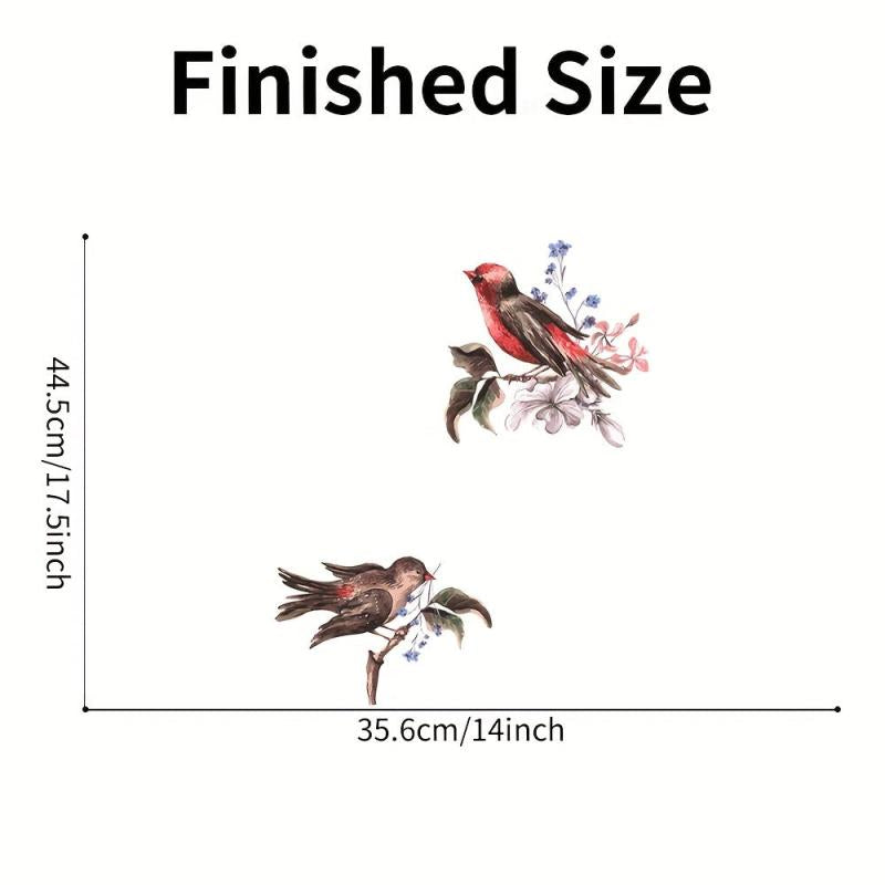 Bird Pattern Toilet Sticker Decal Restroom Renovation Self-adhesive Decal