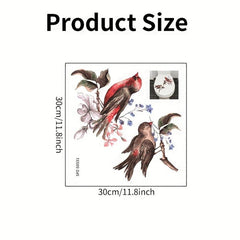 Bird Pattern Toilet Sticker Decal Restroom Renovation Self-adhesive Decal