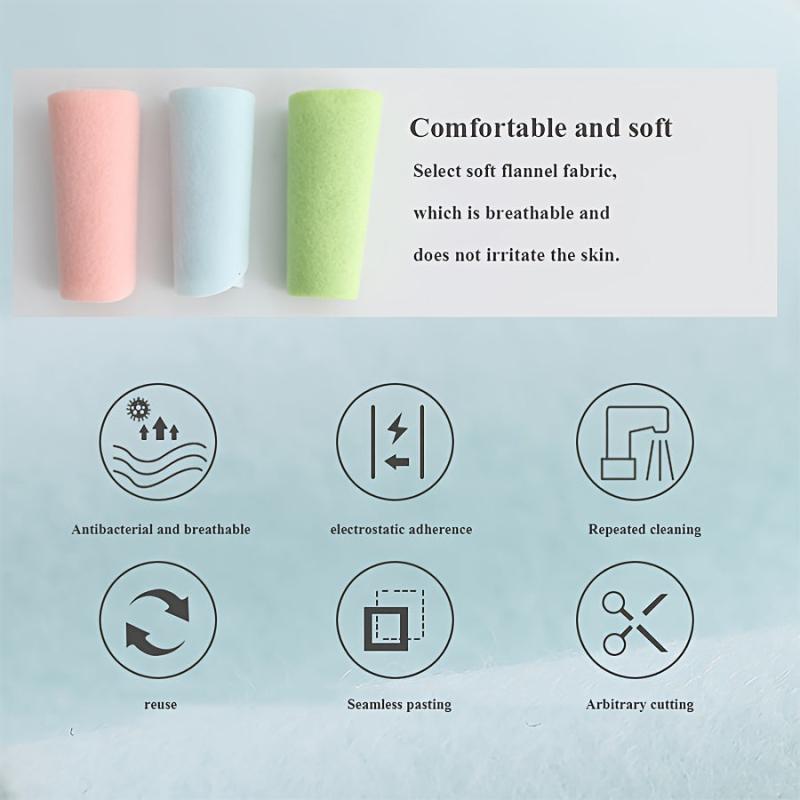 3pcs Toilet Seat Cushion Four Seasons Universal Washable Plus Velvet