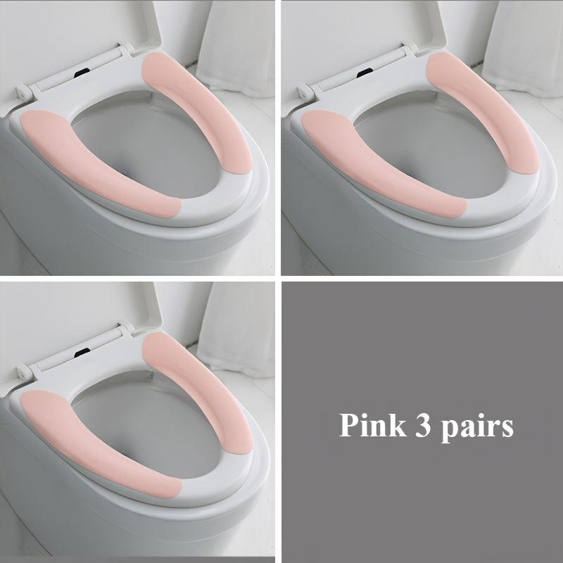 3pcs Toilet Seat Cushion Four Seasons Universal Washable Plus Velvet