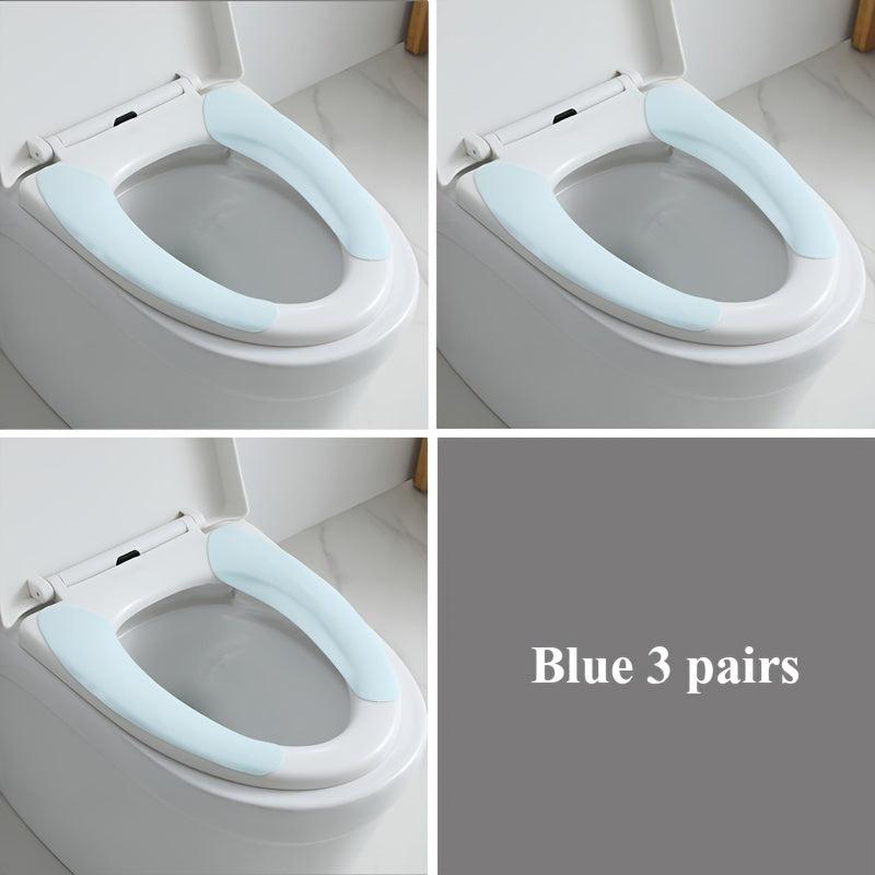 3pcs Toilet Seat Cushion Four Seasons Universal Washable Plus Velvet