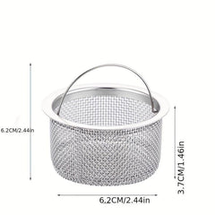 2pcs Sink Strainer With Handle Sink Drain Basket