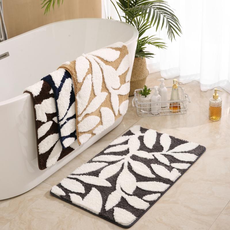 Microfiber Thickened Absorbent Bathroom Mat Non-slip Mat