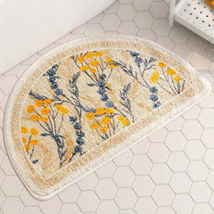 Flower Pattern Bath Rug Soft And Comfortable Bath Mat