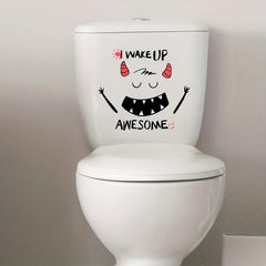 Halloween Toilet Lid Sticker Self Adhesive Wall Decoration