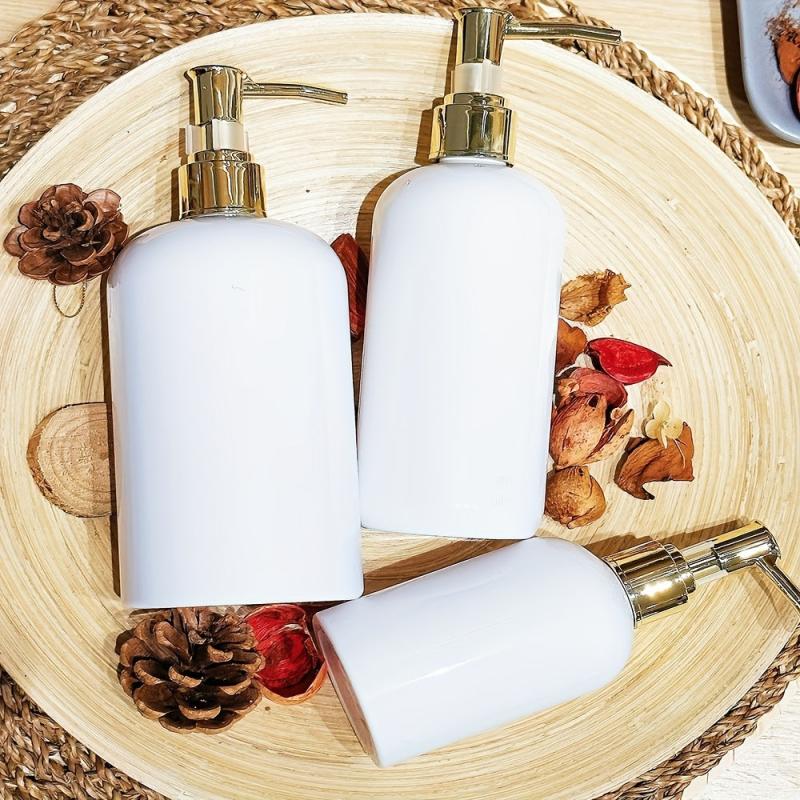 Soap Dispenser Press Type Lotion Bottle Refillable Liquid Dispenser