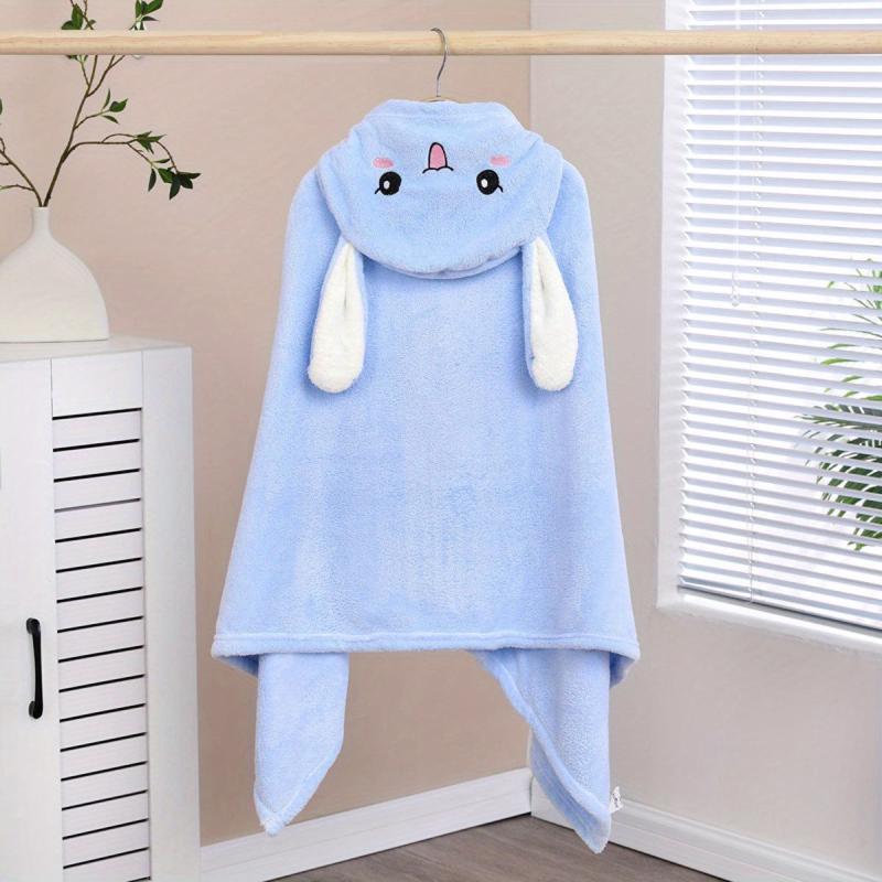 Cartoon Easter Bunny Bath Towel Cape for Kids