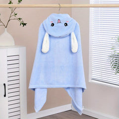Cartoon Easter Bunny Bath Towel Cape for Kids