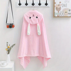 Cartoon Easter Bunny Bath Towel Cape for Kids