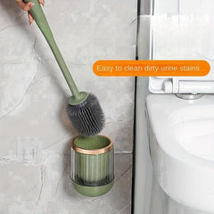 Long Handle Toilet Brush Set with Base - Wall Hanging