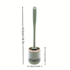 Long Handle Toilet Brush Set with Base - Wall Hanging