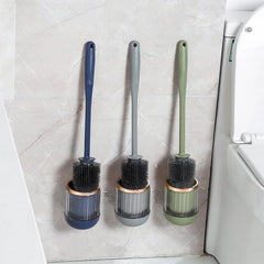 Long Handle Toilet Brush Set with Base - Wall Hanging