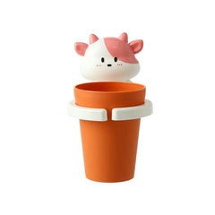 Cartoon Mouthwash Cup Wall Mounted Toothbrush Cup Plastic Gargle Cup With Holder