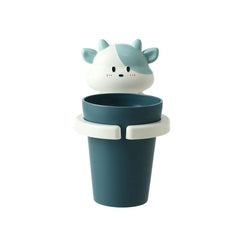 Cartoon Mouthwash Cup Wall Mounted Toothbrush Cup Plastic Gargle Cup With Holder