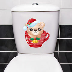Christmas Toilet Sticker Wall Switch Decoration Decal