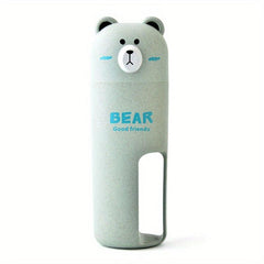 Bear Toothbrush Holder Cup for Kids & Travel Mouthwash Cup