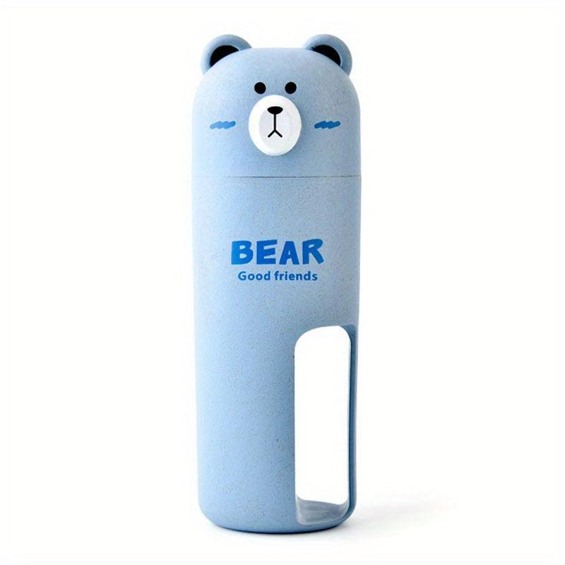 Bear Toothbrush Holder Cup for Kids & Travel Mouthwash Cup