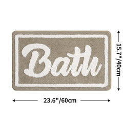 Soft Plush Bath Rug Machine Washable Bath Mat Absorbent Thickened Door Carpet