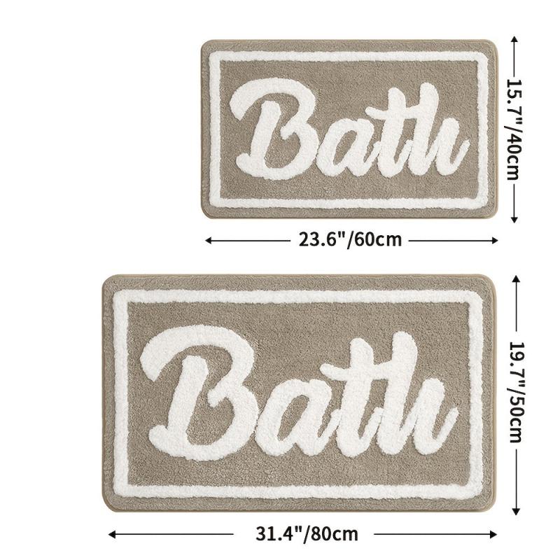 Soft Plush Bath Rug Machine Washable Bath Mat Absorbent Thickened Door Carpet