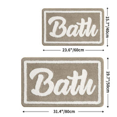 Soft Plush Bath Rug Machine Washable Bath Mat Absorbent Thickened Door Carpet
