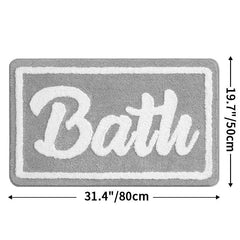 Soft Plush Bath Rug Machine Washable Bath Mat Absorbent Thickened Door Carpet