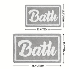 Soft Plush Bath Rug Machine Washable Bath Mat Absorbent Thickened Door Carpet
