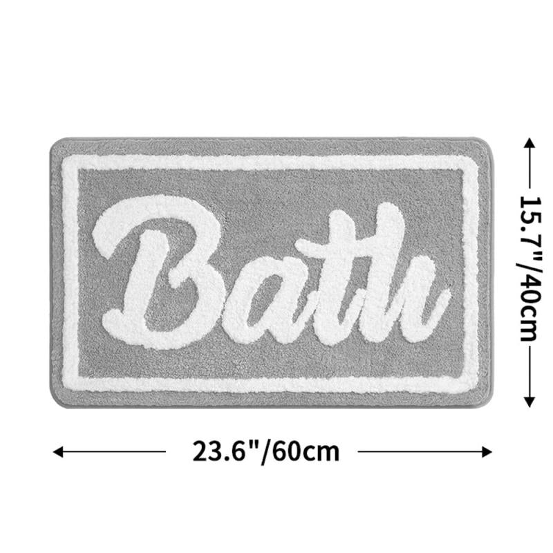 Soft Plush Bath Rug Machine Washable Bath Mat Absorbent Thickened Door Carpet