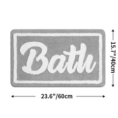 Soft Plush Bath Rug Machine Washable Bath Mat Absorbent Thickened Door Carpet