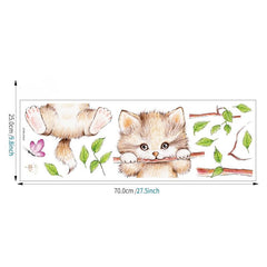 Cartoon Cat Wall Sticker Self Adhesive Window Bathroom Decor