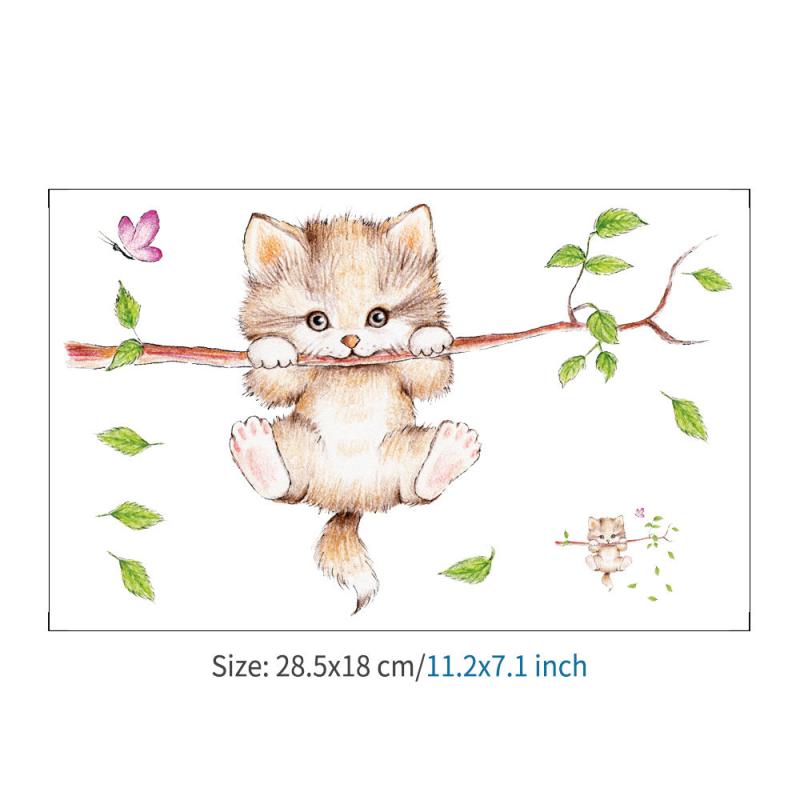 Cartoon Cat Wall Sticker Self Adhesive Window Bathroom Decor