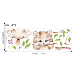 Cartoon Cat Wall Sticker Self Adhesive Window Bathroom Decor