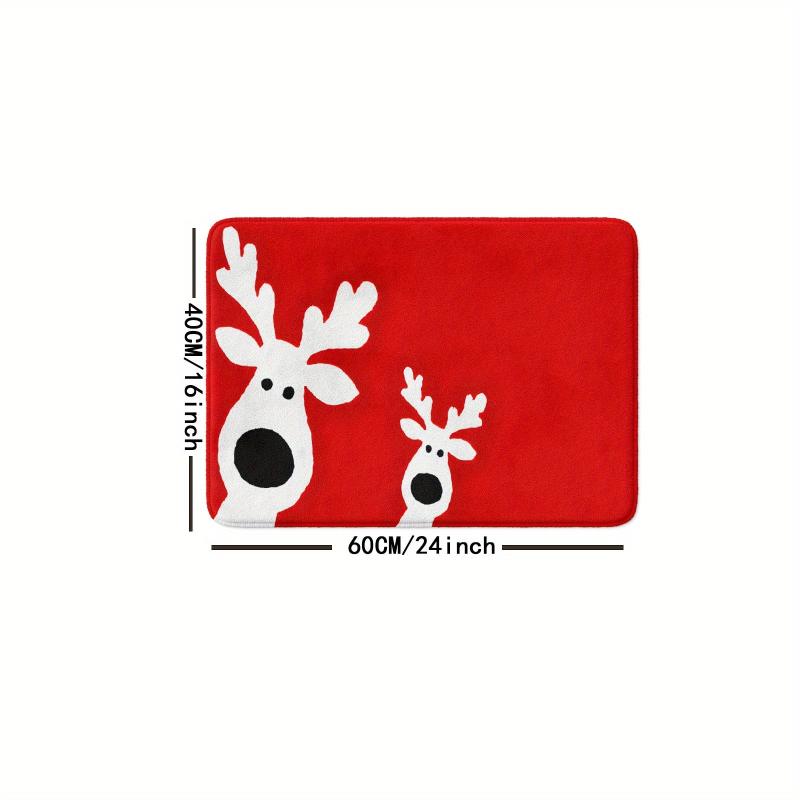 1pc Merry Christmas Floor Mat Soft Non-slip Bath Rug