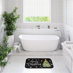 1pc Merry Christmas Floor Mat Soft Non-slip Bath Rug