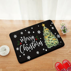 1pc Merry Christmas Floor Mat Soft Non-slip Bath Rug