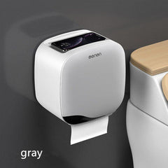 Functional Wall Mounted Toilet Paper Box with Storage