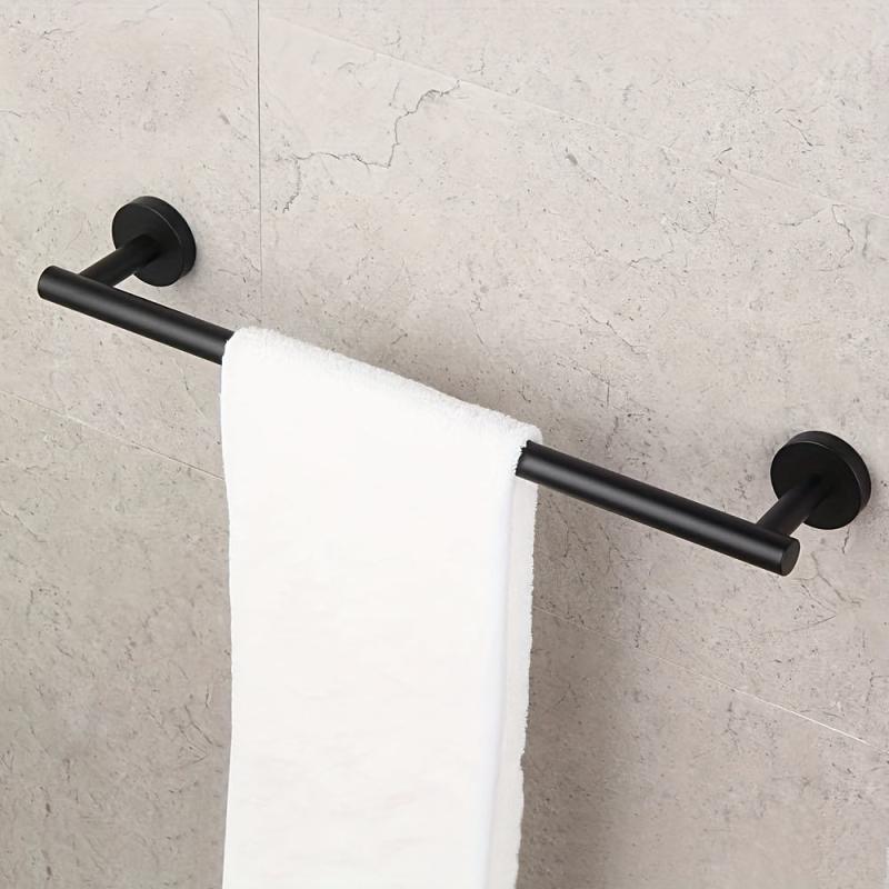 Stainless Steel Towel Bar Wall Mounted Holder with Clothes Ha