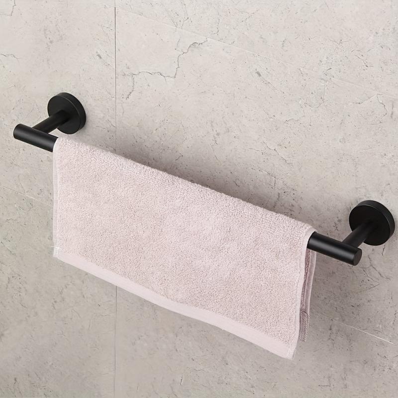 Stainless Steel Towel Bar Wall Mounted Holder with Clothes Ha